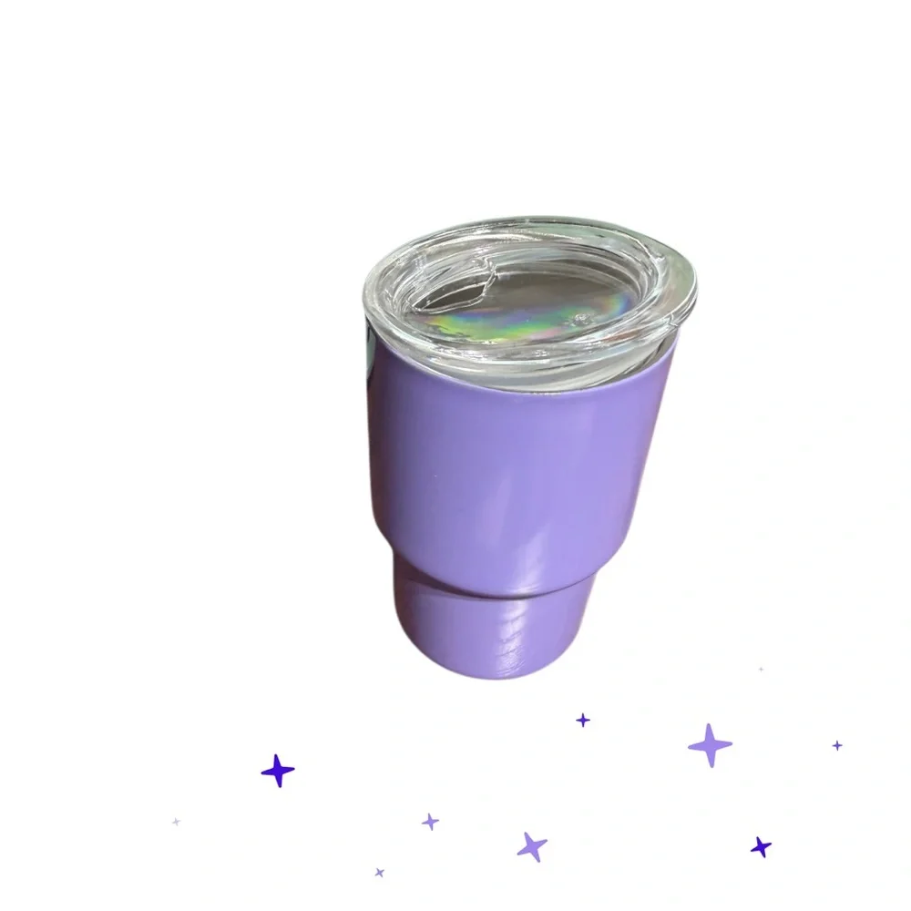 Tiny 3 Inch Stainless Steel Tumbler With Straw and Lid